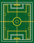 Green Yellow Court Lines Rug