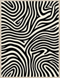 Cream Zebra Print Abstract Curves Rug