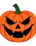 Spooky Orange Jack O Lantern Face Rug