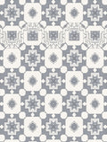Gray Geometric Medallion Square Rug