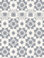 Gray Geometric Medallion Square Rug