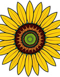 Sunny Yellow Sunflower Mandala Rug