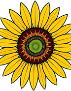 Sunny Yellow Sunflower Mandala Rug