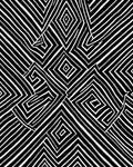 Monochrome Geometric Maze Labyrinth Rug