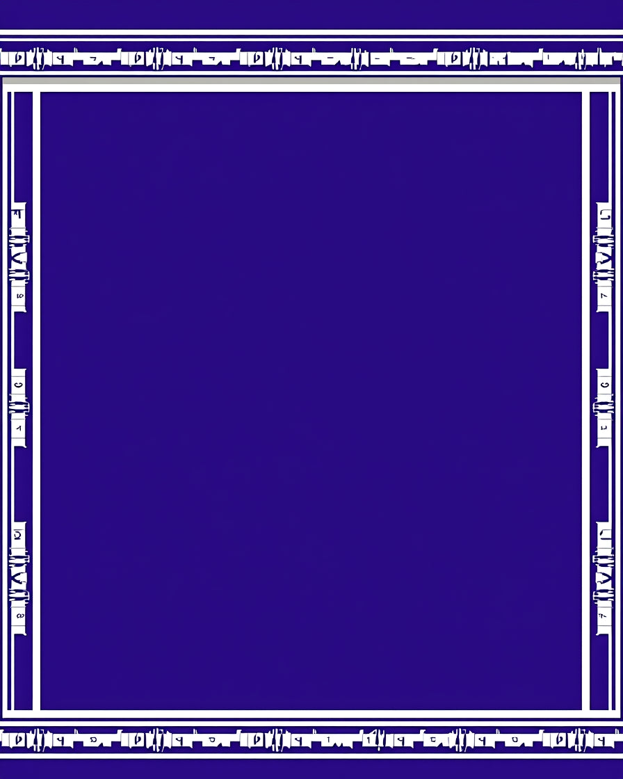 Deep Indigo White Frame Accents Rug
