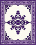 Deep Purple Ornamental Floral Medallion Rug