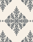 Classic Gray Damask Ornament Rug