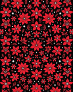 Bold Red Floral Garden Scatter Rug