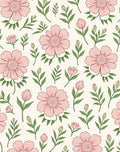 Pink Floral Garden Branches Rug