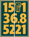 Bold Green Yellow Number Collage Rug