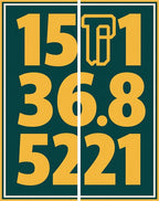 Bold Green Yellow Number Collage Rug