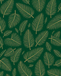Golden Feather Fern Foliage Rug