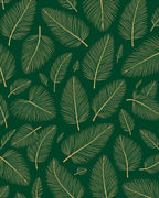Golden Feather Fern Foliage Rug