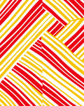 Bold Red Yellow Diagonal Stripe Rug