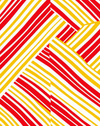 Bold Red Yellow Diagonal Stripe Rug