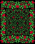 Black Floral Berry Garden Immersive Rug