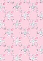 Soft Pink Watercolor Blossom Swirl Rug
