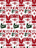 Rustic Red Green Folk Art Rug