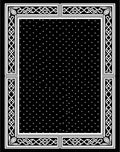 Black White Polka Dot Celtic Border Rug