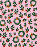 Pink Holly Berry Wreath Arrangement Rug