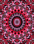 Crimson Pink Floral Mandala Rug