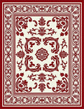 Elaborate Crimson Victorian Floral Rug