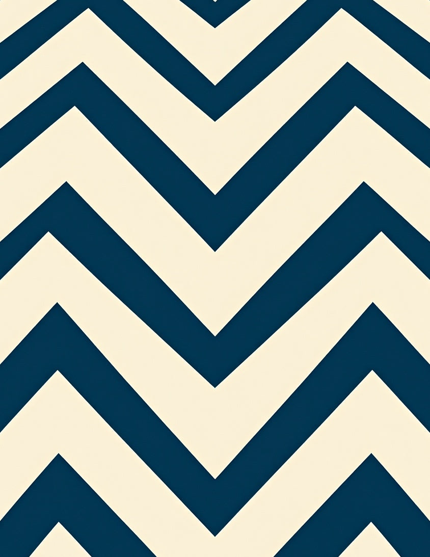 Navy Cream Chevron Stripes Rug