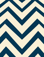 Navy Cream Chevron Stripes Rug