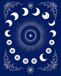 Celestial Night Sky Phases Rug