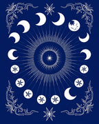 Celestial Night Sky Phases Rug