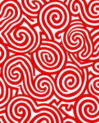 Crimson Swirl Abstract Lines Rug