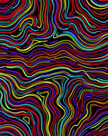 Vibrant Wavy Line Abstract Rug