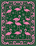 Pink Flamingo Garden Border Rug