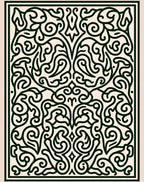 Intricate Black Cream Floral Scroll Rug