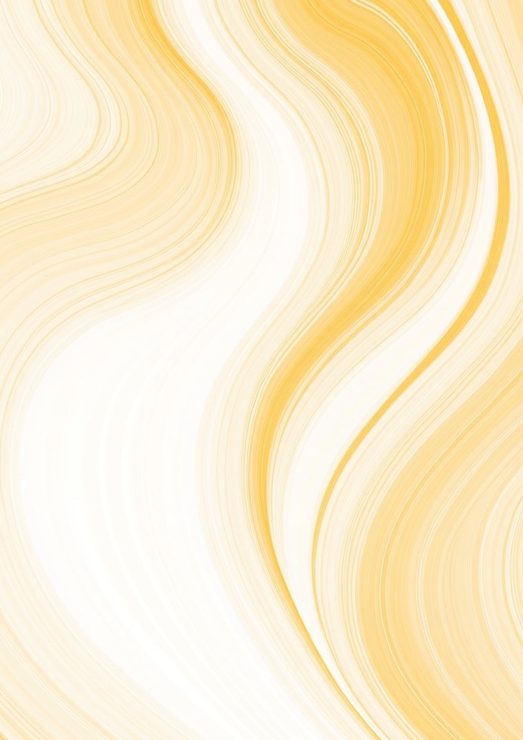 Golden Abstract Swirl Curving Lines Rug