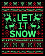 Ugly Christmas Sweater Reindeer Snowflakes Rug