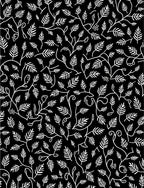 Botanical White Vine Scroll Rug