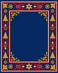 Vintage Red Gold Evergreen Border Rug