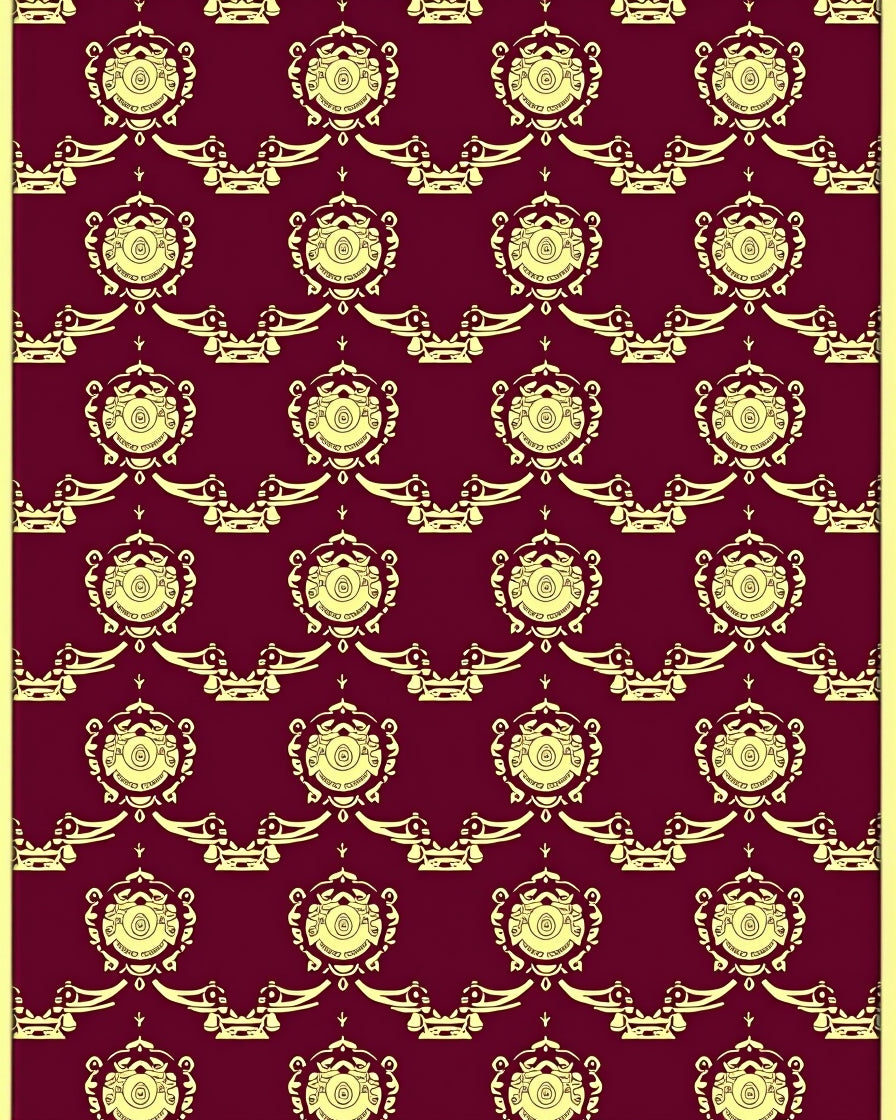 Regal Burgundy Royal Crest Rug