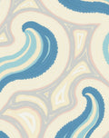 Serene Blue Swirl Agate Lines Rug