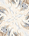 Abstract Neutral Organic Bloom Rug