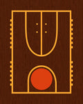 Rustic Wood Basketball Court Rug