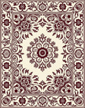 Rich Floral Mandala Inset Rug