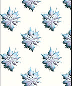 Cool Blue Feathered Starburst Medallion Rug