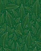 Emerald Green Golden Feather Scatter Rug