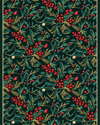 Vintage Red Berry Botanical Vines Rug