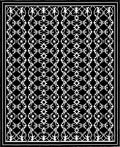 Classic Black White Geometric Mandala Rug