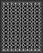Classic Black White Geometric Mandala Rug