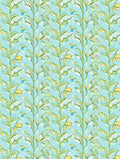 Light Blue Floral Garden Whimsical Lily Rug