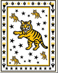 Golden Tiger Cub Starry Night Rug